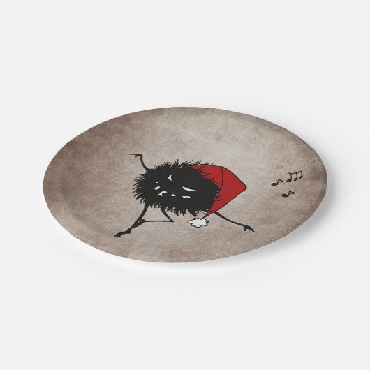 Evil Christmas Character Creepy Niedlich Pappteller (Schrägansicht)