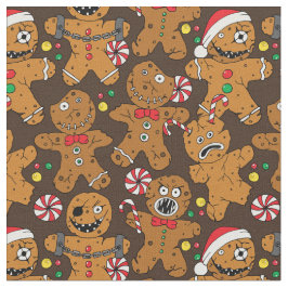 Evil Christmas Horror Movie Gingerbread Men Stoff