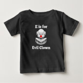 Evil Clown Alphabet Horror Baby T-shirt (Vorderseite)