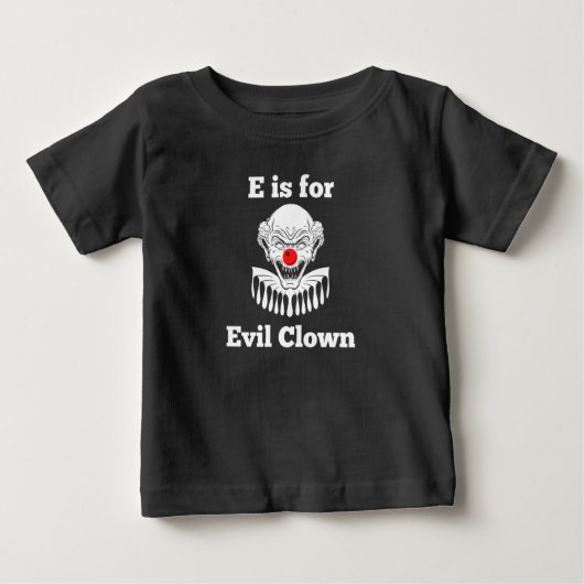 Evil Clown Alphabet Horror Baby T-shirt (Vorderseite)
