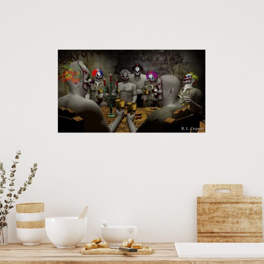 Evil Clown Banquet Poster (Küche)