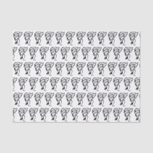 Evil clown Custom 10lb Tissue Paper Seidenpapier (Vorderseite)