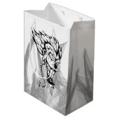 Evil clown Custom Gift Bag Mittlere Geschenktüte (Rückseite Schrägansicht)