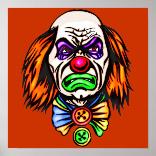 Evil Clown Face Poster (Vorne)