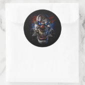 Evil Clown Face Runder Aufkleber (Tasche)