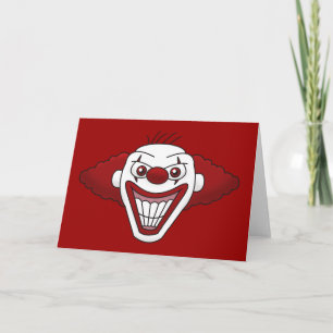 Evil Clown Greeting Card Karte