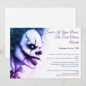 Evil Clown Halloween Einladung - Sinister Lächeln (Vorne/Hinten)