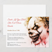 Evil Clown Halloween Einladung - Sinister Lächeln (Vorne/Hinten)
