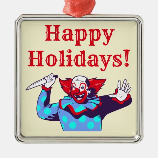 Evil Clown Ornament Aus Metall (Vorne)