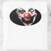 Evil Clown Ovaler Aufkleber (Tasche)