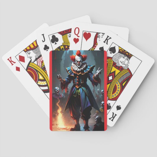 Evil clown poker cards red spielkarten (Rückseite)
