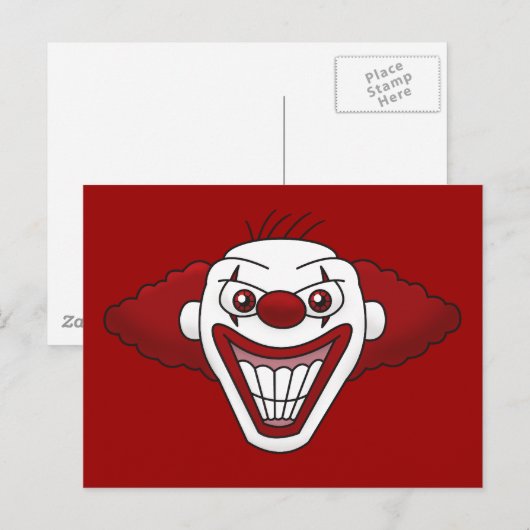 Evil Clown Postcard Postkarte (Vorne/Hinten)