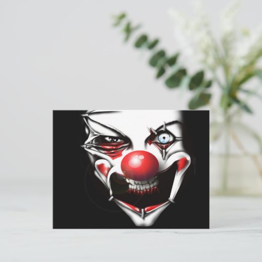 Evil Clown Postkarte (Stehend Vorderseite)
