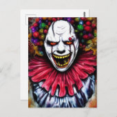 Evil Clown Postkarte (Vorne/Hinten)
