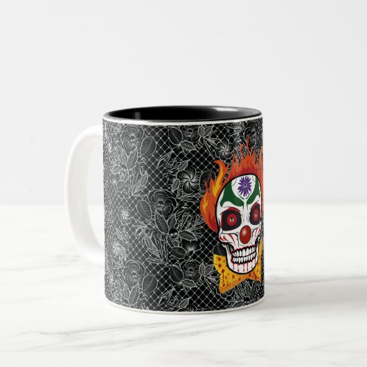 Evil Clown Skull Dämon Tasse Geschenk Idee (Vorderseite Links)