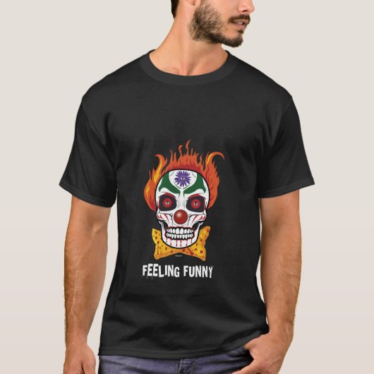 Evil Clown Skull Gefühl Funny Tshirt (Vorderseite)