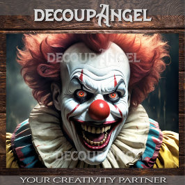 Evil Clown Smirk Seidenpapier