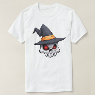Evil Creepy Halloween Skull Hexe T-Shirt