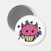 Evil Cupcake Magnet (Vorderseite/Rückseite)