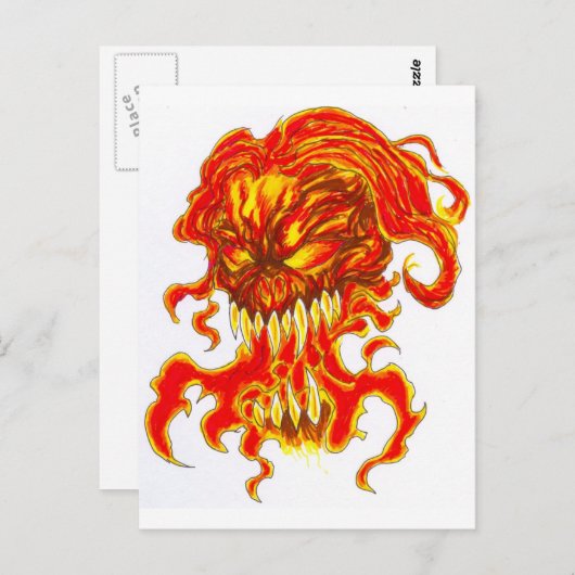 Evil Demon Art Postkarte (Vorne/Hinten)