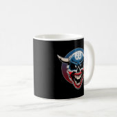 Evil Demon Clown Skull Kaffeetasse (VorderseiteRechts)
