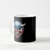 Evil Demon Clown Skull Kaffeetasse (Vorderseite Links)