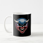 Evil Demon Clown Skull Kaffeetasse (Links)