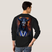 Evil Demonic Israel Demon mit israelischer Flagge T-Shirt (Schwarz voll)