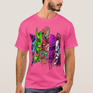 Evil Demons Horror Creatures Scary Halloween Chara T-Shirt