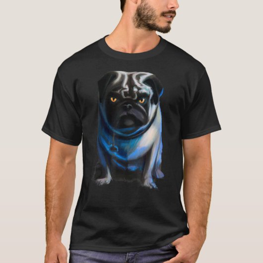 Evil Dog Mops Halloween T-Shirt (Vorderseite)