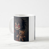 Evil Doll Cartoon Kaffeetasse (Vorderseite Links)