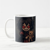 Evil Doll Cartoon Kaffeetasse (Links)