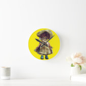 EVIL DORA DOLL, Spuk Puppenprodukt Runde Wanduhr (Zuhause)