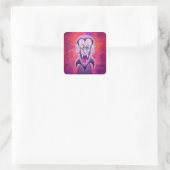 Evil Dracula Quadratischer Aufkleber (Tasche)