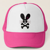 Evil Emo Bunny Crossbones Truckerkappe (Vorderseite)