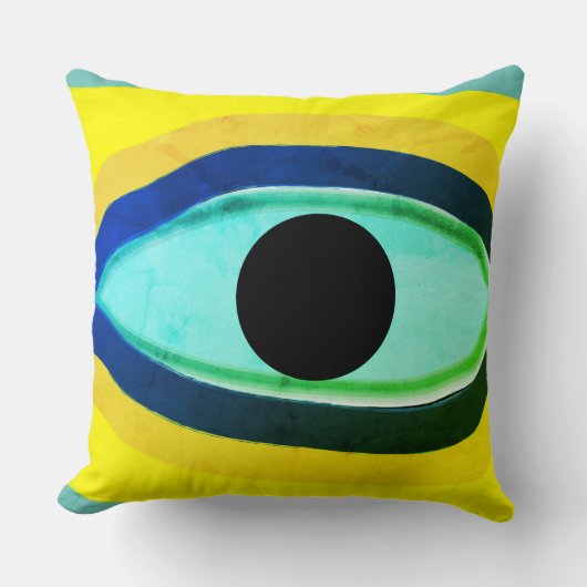 Evil Eye Abstrakt Kissen (Vorderseite)