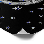 Evil Eye Amulet - Eule auf dem Mond Poster (Ecke)