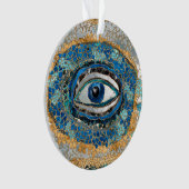 Evil Eye Amulet Geodes and Crystals Ornament (Vorderseite)