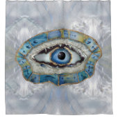 Evil Eye Amulet Geodes und Kristalle Duschvorhang (Vorderseite)