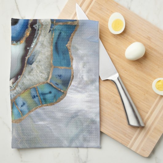 Evil Eye Amulet Geodes und Kristalle Geschirrtuch (Viertel Falte)