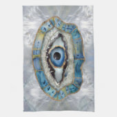 Evil Eye Amulet Geodes und Kristalle Geschirrtuch (Vertikal)