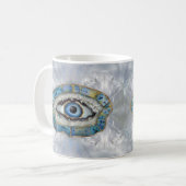 Evil Eye Amulet Geodes und Kristalle Kaffeetasse (Vorderseite Links)