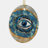 Evil Eye Amulet Geodes und Kristalle Keramik Ornament (Rechts)