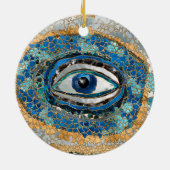 Evil Eye Amulet Geodes und Kristalle Keramik Ornament (Hinten)