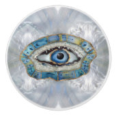 Evil Eye Amulet Geodes und Kristalle Keramikknauf (Vorderseite)