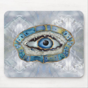 Evil Eye Amulet Geodes und Kristalle Mousepad