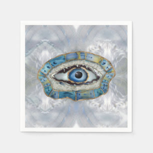 Evil Eye Amulet Geodes und Kristalle Serviette