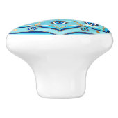 Evil Eye Amulet Mandala Ornament Keramikknauf (Seitenansicht)