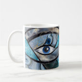 Evil Eye Amulet Mineral Textures Collage Kaffeetasse (Links)
