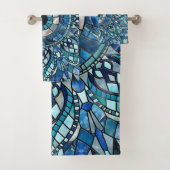 Evil Eye Amulet Mosaic Mandala Art Badhandtuch Set (Insitu)